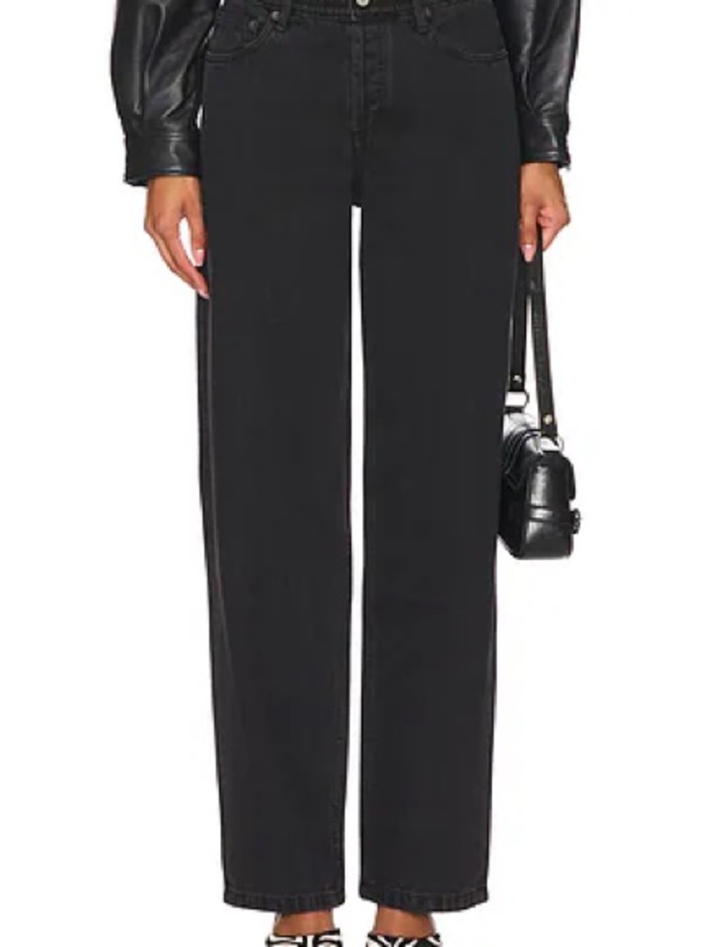 Women's Straight Leg Jeans in Black